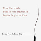 Extra fine brush with text highlighting its features on a white background
