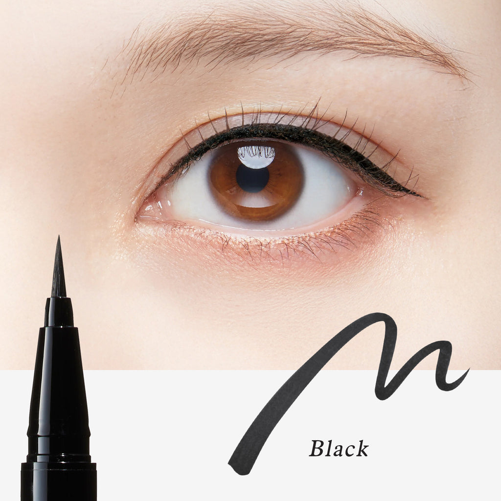 Eyeliner pen with an eye close-up and 'Black' text