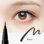 Eyeliner pen with an eye close-up and 'Black' text