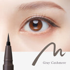 Eyeliner pen with an eye close-up and 'Gray Cashmere' text